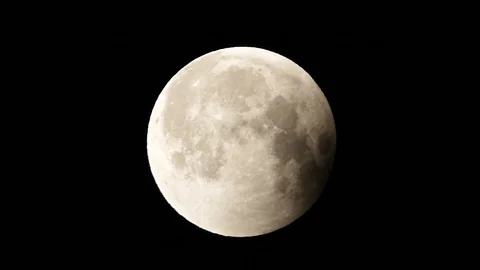 Full moon images in different phases and sizes in the sky, Stock Footage 93907387