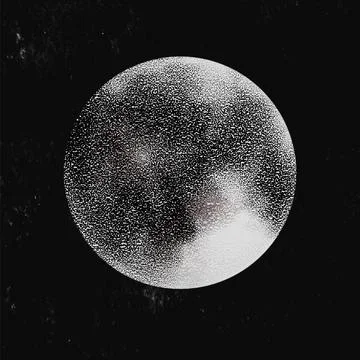 Full moon isolated on dark background. Magic vector elements Stock Illustration