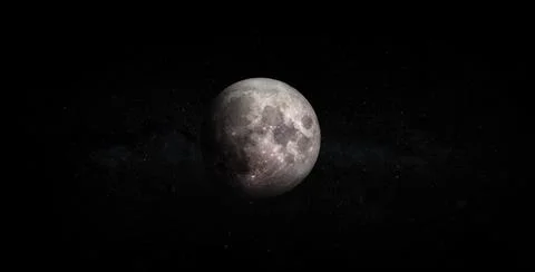 Full moon isolated on space background. Elements of this image furnished by N Stock Photos