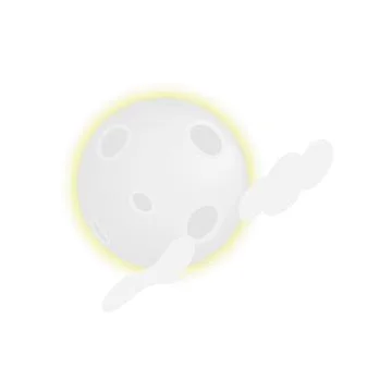Full moon isometric 3d icon Stock Illustration