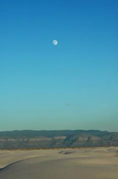 Full Moon Landscape 스톡 사진