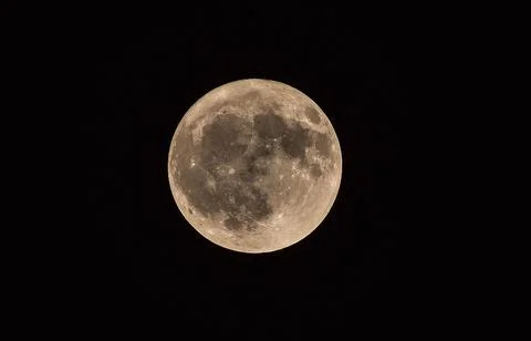 Full Moon with landscape Stock Photos