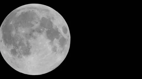 Full Moon left to right  Stock Footage 65160763