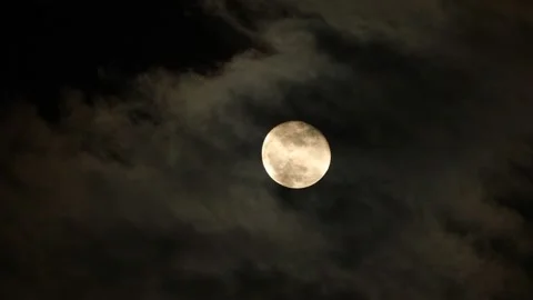 Full moon light and cloud Stock Footage 221632634