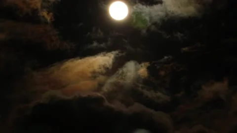 Full moon light and cloud Stock Footage 221634249