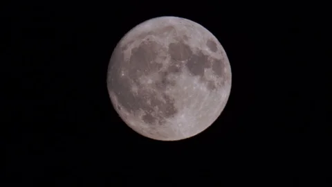 Full moon, moon rises, moon night Stock Footage 119712947