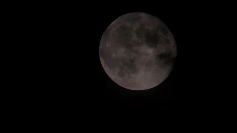 Full Moon - Movement with Cloud Blackout Stock Footage 154790990