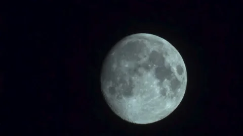 Full moon movement in dark sky Stock Footage 151427201
