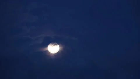 The full moon moves Stock Footage 131208070