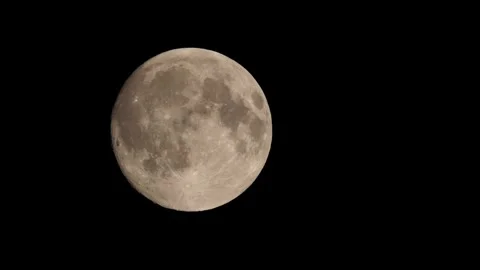 Full moon moves slow at night sky. Moon witchcraft magic ritual concept. Cu.. Stock Footage 307732592