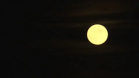 Full moon moves through the night sky. Video stock 154471488