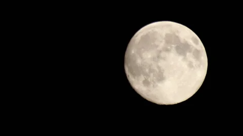 Full Moon Moving Across Night Sky Stock Footage 40731377