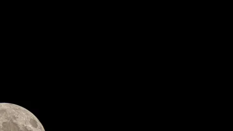 Full moon moving across night sky close-up. Surface of a natural Earth satellite Stock Footage 271259782