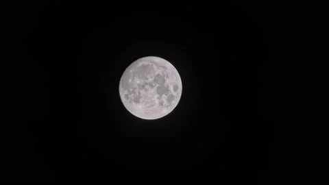 Full Moon Moving In Dark Black Night Sky 4 Stock Footage 161133213