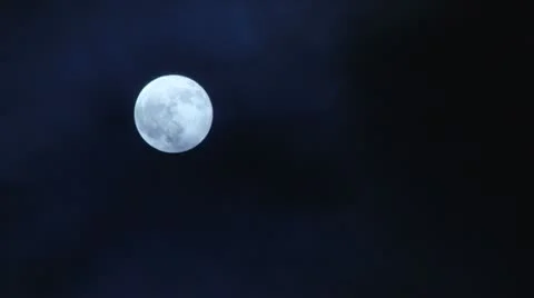 Full moon moving - HD Video stock 21931596