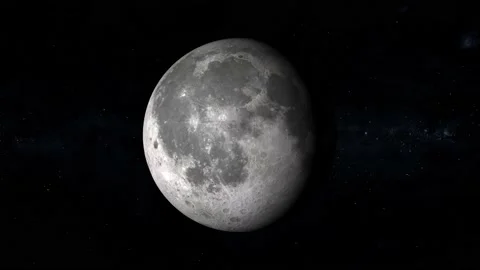From full moon to moving new moon. Ultra realistic moon phases Stock Footage 143844385