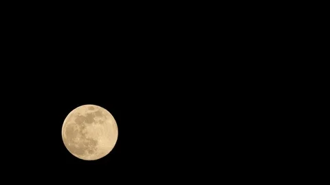 Full moon moving over the night sky Stock Footage 115566096