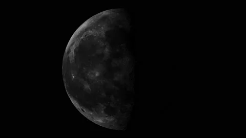 Full moon to new moon. Realistic lighting change timelapse. Video stock 203967778