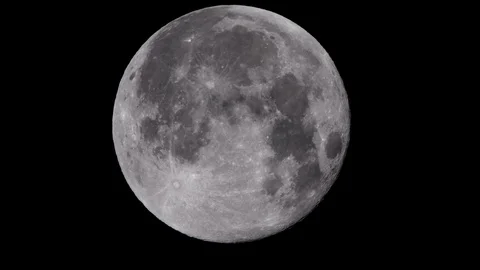 Full moon night - 1/2 of the screen Stock Footage 101609510