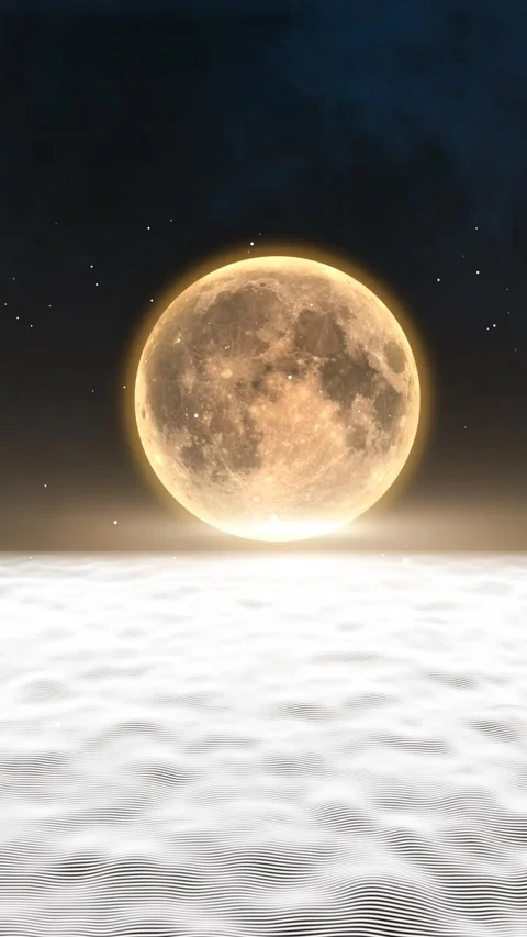Full Moon Night with abstract cloudy effect Stock Footage 296929551
