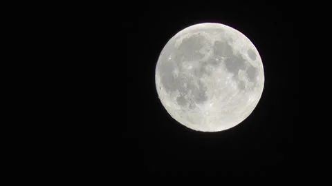 Full Moon, Night with clean Background Stock Footage 309126504