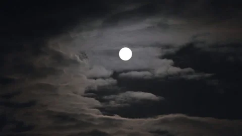Full moon at night with cloud real Stock-Footage 97720596