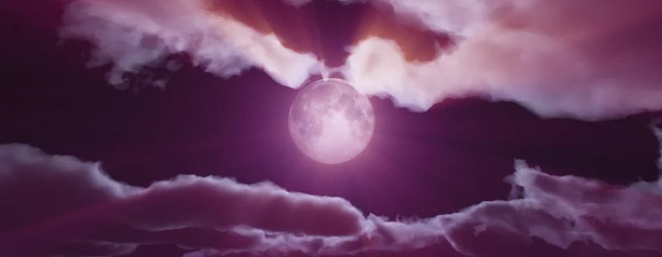 Full moon at night cloud sky, illustration 스톡 일러스트