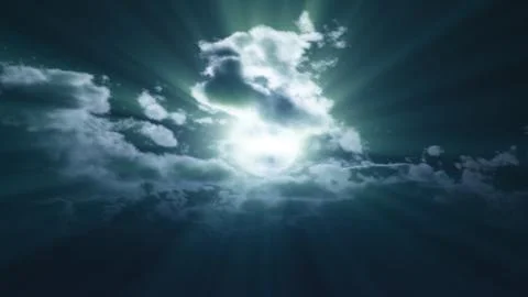 Full moon at night cloud sky, illustration Illustrazione stock