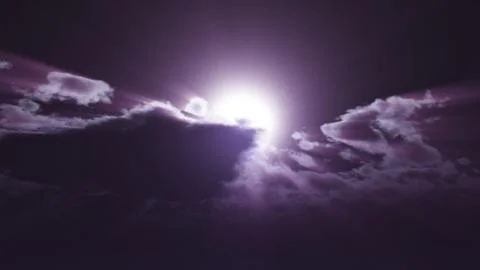 Full moon at night cloud sky, illustration Stock Illustration