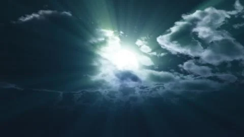Full moon at night cloud sky, illustration Stock Illustration
