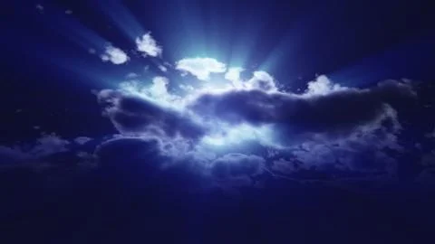 Full moon at night cloud sky, illustration Stock Illustration