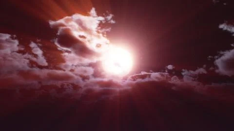 Full moon at night cloud sky, illustration Illustrazione stock