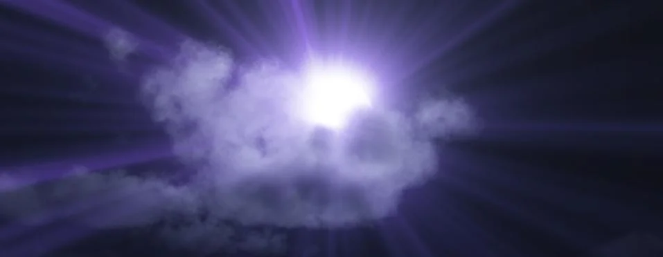 Full moon at night cloud sky, illustration Illustrazione stock