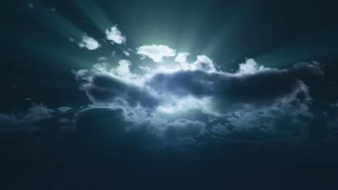 Full moon at night cloud sky, illustration Illustrazione stock