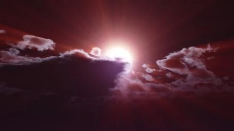 Full moon at night cloud sky, illustration Stock Illustration