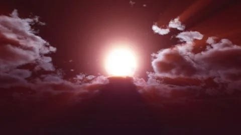 Full moon at night cloud sky, illustration Stock Illustration