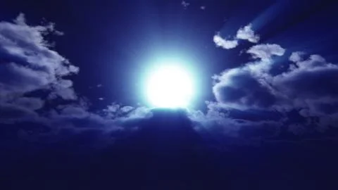 Full moon at night cloud sky, illustration 스톡 일러스트