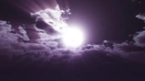 Full moon at night cloud sky, illustration Illustrazione stock