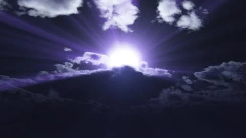 Full moon at night cloud sky, illustration Stock Illustration