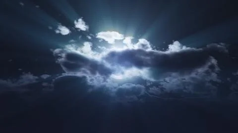 Full moon at night cloud sky, illustration Stock Illustration