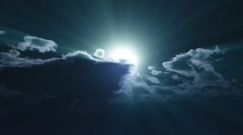 Full moon at night cloud sky, illustration Illustrazione stock