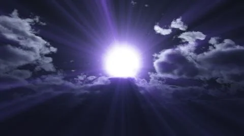 Full moon at night cloud sky, illustration Illustrazione stock