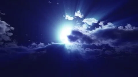 Full moon at night cloud sky, illustration Illustrazione stock