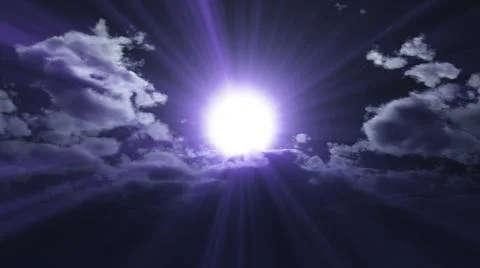 Full moon at night cloud sky, illustration Illustrazione stock