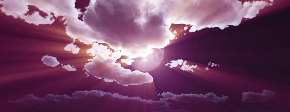 Full moon at night cloud sky, illustration Stock Illustration