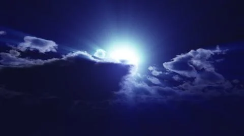 Full moon at night cloud sky, illustration Stock Illustration
