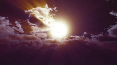 Full moon at night cloud sky, illustration Stock Illustration