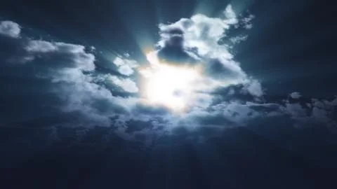 Full moon at night cloud sky, illustration Stock Illustration