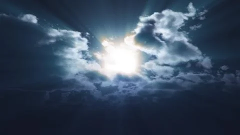 Full moon at night cloud sky, illustration Illustrazione stock