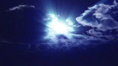 Full moon at night cloud sky, illustration Illustrazione stock